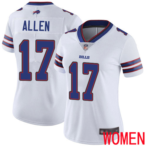 Women Buffalo Bills #17 Josh Allen White Vapor Untouchable Limited Player NFL Jersey->youth nfl jersey->Youth Jersey